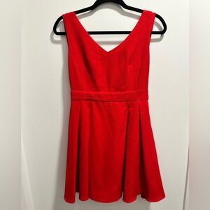 NWOT Red Mini Dress with Bow Details in Back